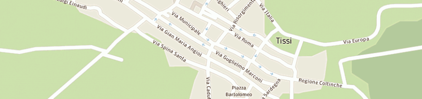 Mappa della impresa sau gavino a TISSI