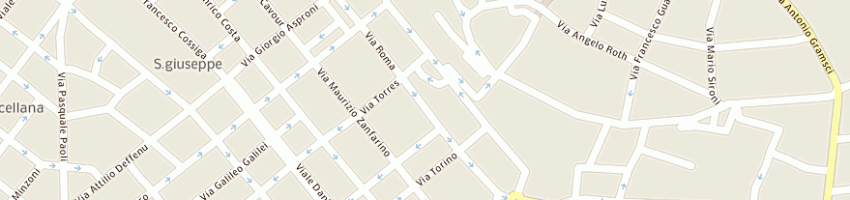 Mappa della impresa dettori francesco a SASSARI