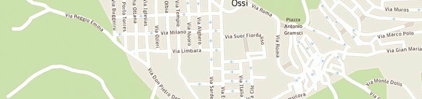 Mappa della impresa la casa dei sapori di zirattu candida a OSSI