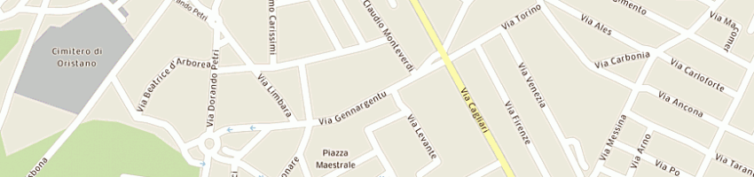 Mappa della impresa macelleria di cristian pisano e csnc a ORISTANO