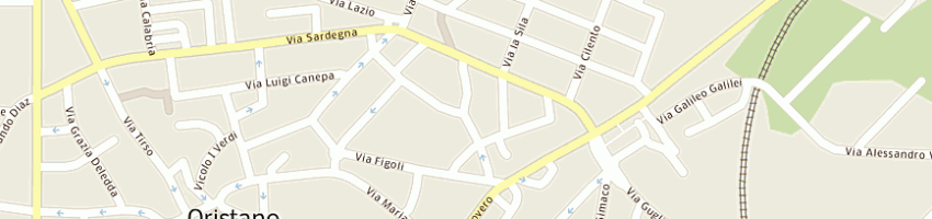 Mappa della impresa pedron gino materiali termoidraulici di sanna adriana a ORISTANO