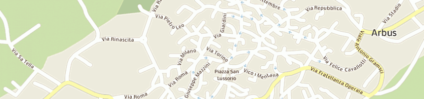 Mappa della impresa panificio artigiano urru francesco di urru sergio a ARBUS