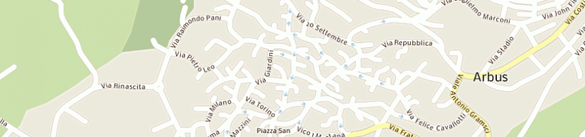 Mappa della impresa saba angela maria a ARBUS