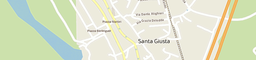 Mappa della impresa panificio piras - di piras gianbattista e c snc a SANTA GIUSTA