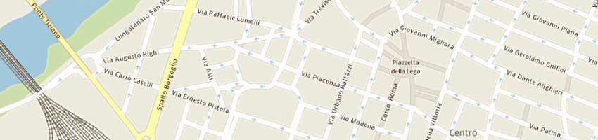 Mappa della impresa trattoria la scatola blu a ALESSANDRIA
