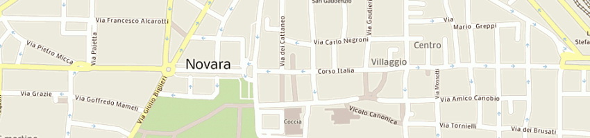 Mappa della impresa riala a NOVARA
