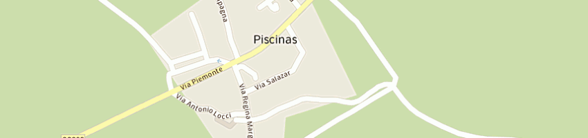 Mappa della impresa scuola elementare a PISCINAS