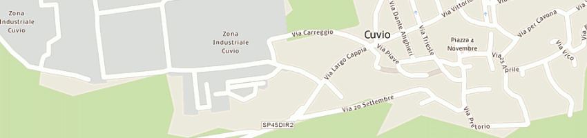 Mappa della impresa security e paper di pecora simonne a CUVIO