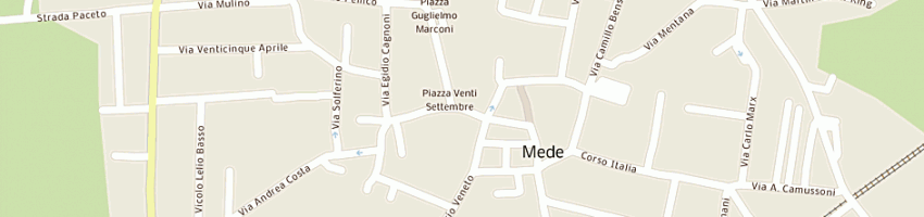 Mappa della impresa sartirana giovanni a MEDE