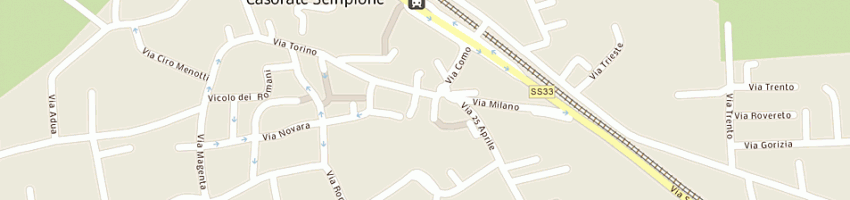 Mappa della impresa studio associato dottori martinoli strappo e de toni medici veterinari a CASORATE SEMPIONE