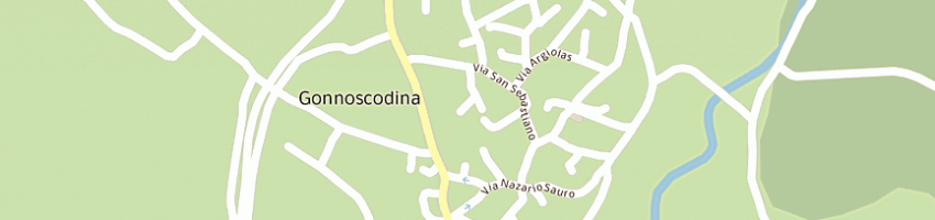 Mappa della impresa parrocchia ssebastiano martire - abitazione del parroco a GONNOSCODINA