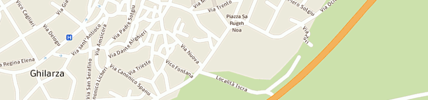 Mappa della impresa circolo bocciofilo sa teula a GHILARZA