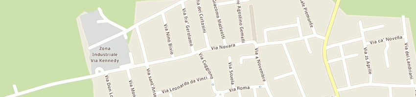 Mappa della impresa la bancarella snc di franca casale e c, a MESERO