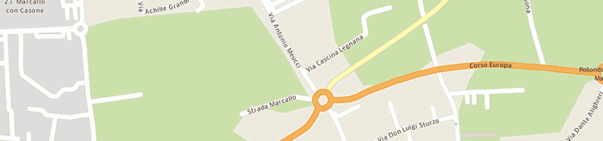 Mappa della impresa la nuova asteria (srl) a MARCALLO CON CASONE