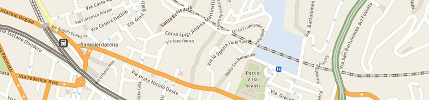 Mappa della impresa autocarrozzeria calcagno sas a GENOVA