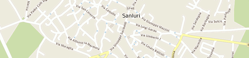 Mappa della impresa l'unione sarda spa a SANLURI