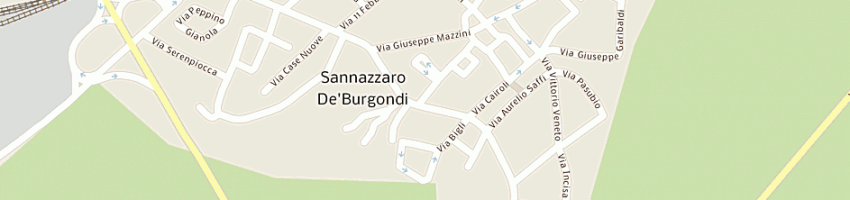 Mappa della impresa farmacia centrale a SANNAZZARO DE BURGONDI