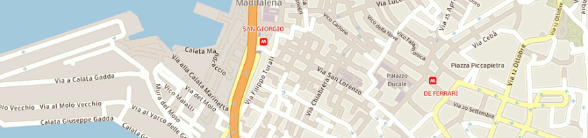 Mappa della impresa l'isola di madeddu alessandra e c snc a GENOVA