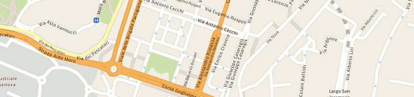 Mappa della impresa costruzioni la piana (srl) a GENOVA