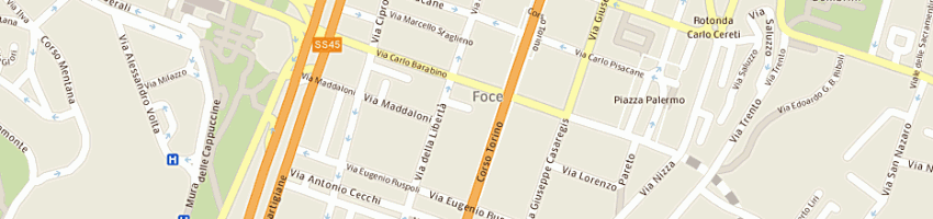 Mappa della impresa autofficina foce snc a GENOVA