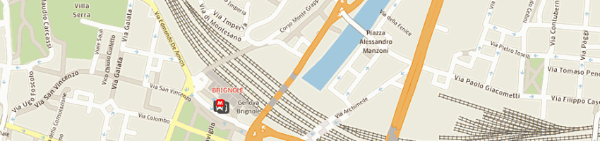 Mappa della impresa bar pasticceria mangini a GENOVA