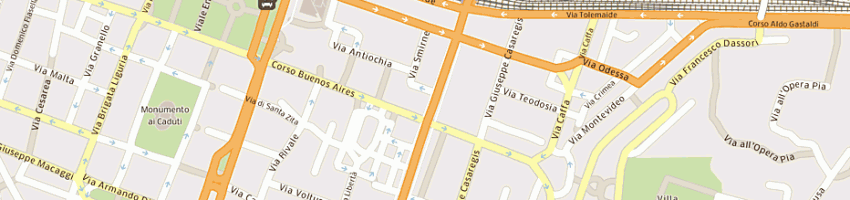 Mappa della impresa tally on a GENOVA