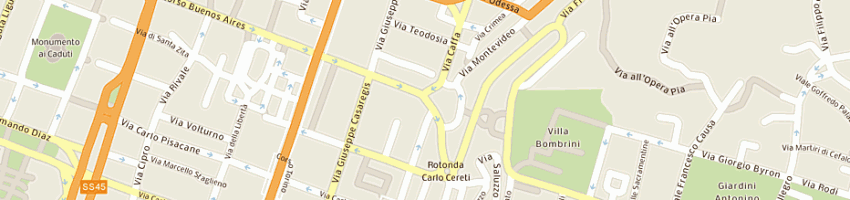 Mappa della impresa latteria in piazza di mulas roberto e c sas a GENOVA