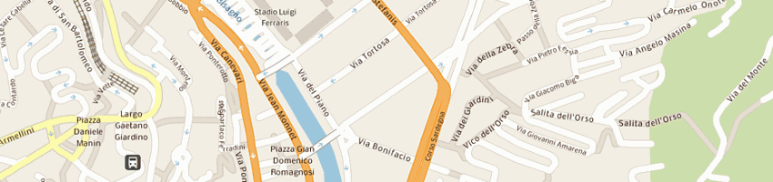 Mappa della impresa molinelli giovanni a GENOVA