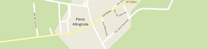 Mappa della impresa zacchi cinzia a PIEVE ALBIGNOLA