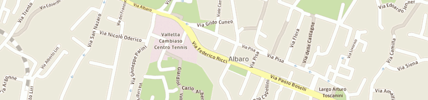 Mappa della impresa saracco alberto a GENOVA