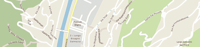 Mappa della impresa automatic center di a longo a GENOVA