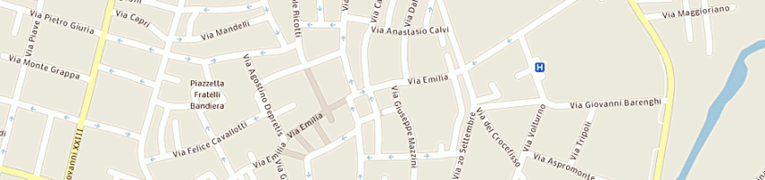 Mappa della impresa frascerra gloria a VOGHERA