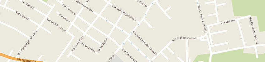 Mappa della impresa panificio pastori emilio sas di pastori emilio e c a LAINATE