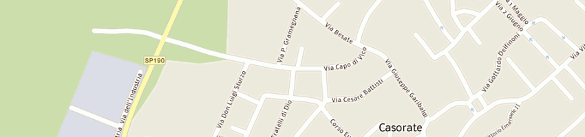 Mappa della impresa gambero rosso srl a CASORATE PRIMO