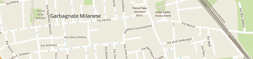 Mappa della impresa milano assicurazioni divisione nuova maa assicurazioni spa a GARBAGNATE MILANESE