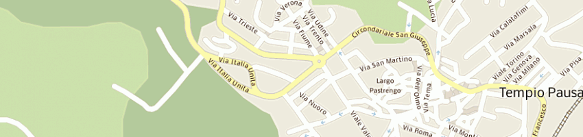 Mappa della impresa sacoga di pileri e fresi a TEMPIO PAUSANIA