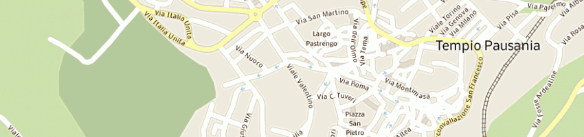 Mappa della impresa blu bar snc di muzzu mariano massimo e muzzu antonio a TEMPIO PAUSANIA
