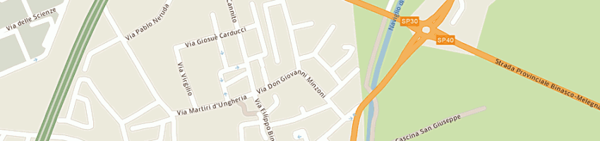 Mappa della impresa circolo ricreativo binaschino scrl a BINASCO