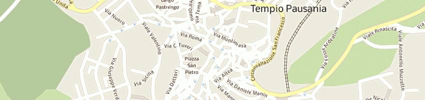 Mappa della impresa supermercati marcello srl a TEMPIO PAUSANIA