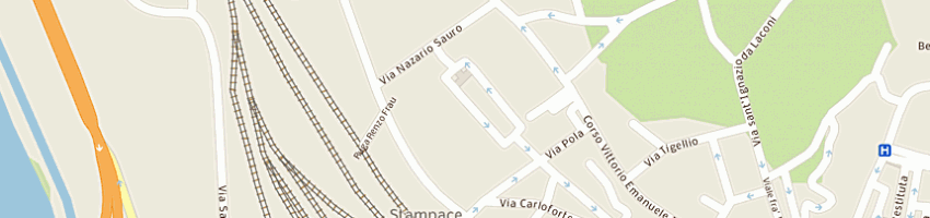 Mappa della impresa poste italiane direzione prov telegrafo fonodettatura a CAGLIARI