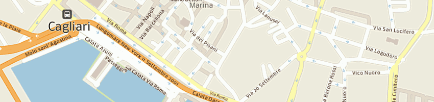 Mappa della impresa galleria la bacheca a CAGLIARI