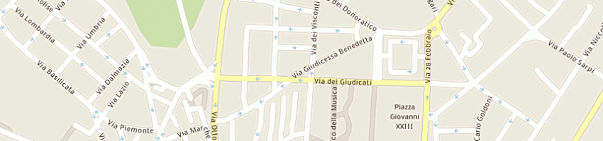Mappa della impresa poste e telecomunicazioni - direzione provinciale a CAGLIARI