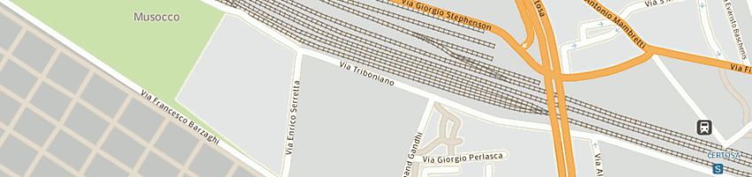 Mappa della impresa lavaggio certosa (srl) a MILANO