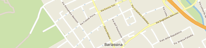 Mappa della impresa vetro piu' di russo dino a BARLASSINA