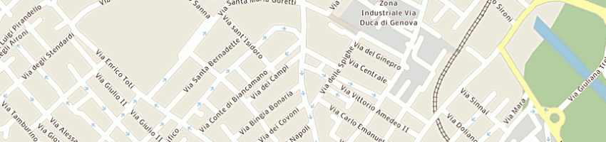 Mappa della impresa pizzeria in e out a CAGLIARI