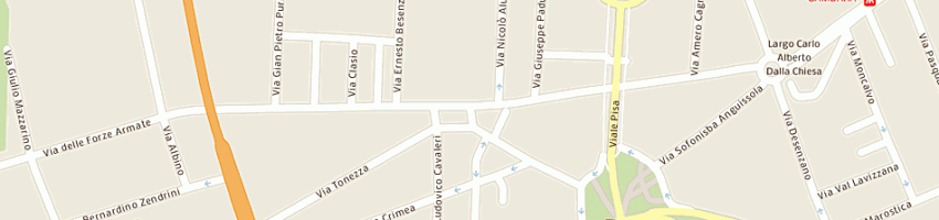 Mappa della impresa garage bettini di bastianini numa e c a MILANO
