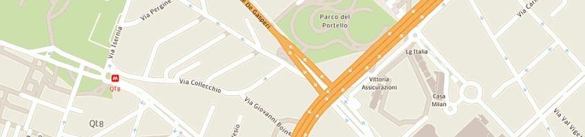 Mappa della impresa costanza sindona a MILANO