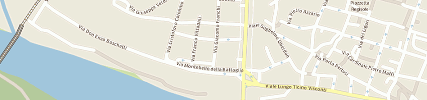 Mappa della impresa poliambulatorio ticinello di paolo paradisi sas a PAVIA