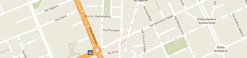 Mappa della impresa bourla giacomo a MILANO