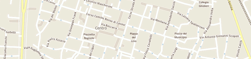 Mappa della impresa calzature pinelli e c (sas) a PAVIA